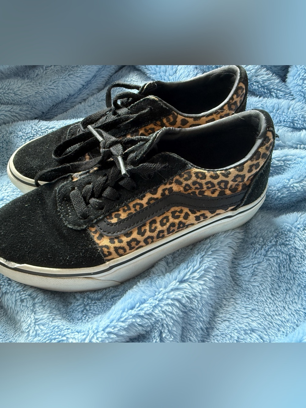 Vans Leopard Print Low-Top Sneakers - Black/Tan